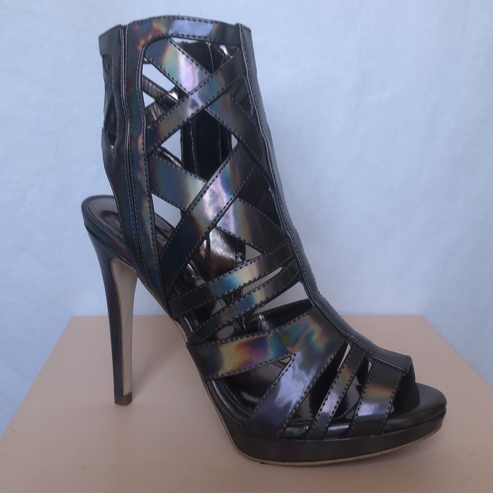 BCBGeration GARLEN Matte bronze caged heels size 6.5. New in box. 4in heel.